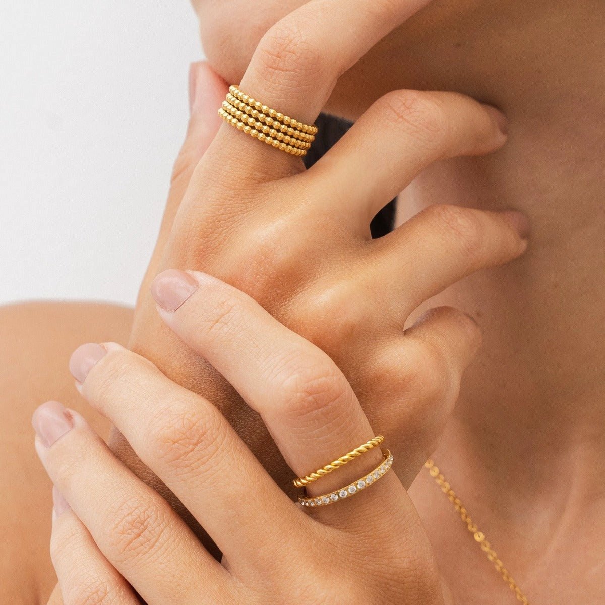 Ring Aurora Crystals 18K Gold Plated