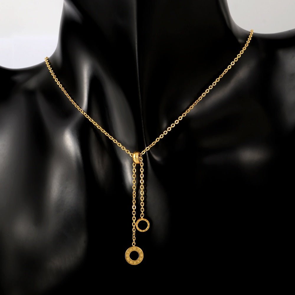 Athens Tie-shaped Necklace - Silver