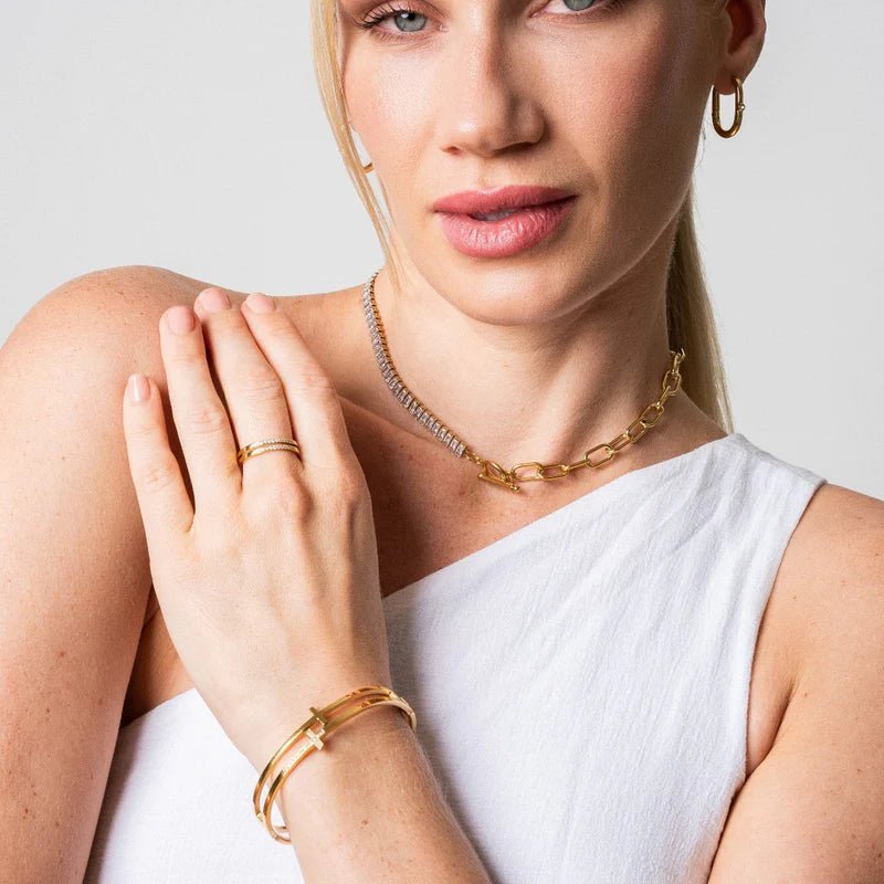 Cross Set 18K Gold Plated