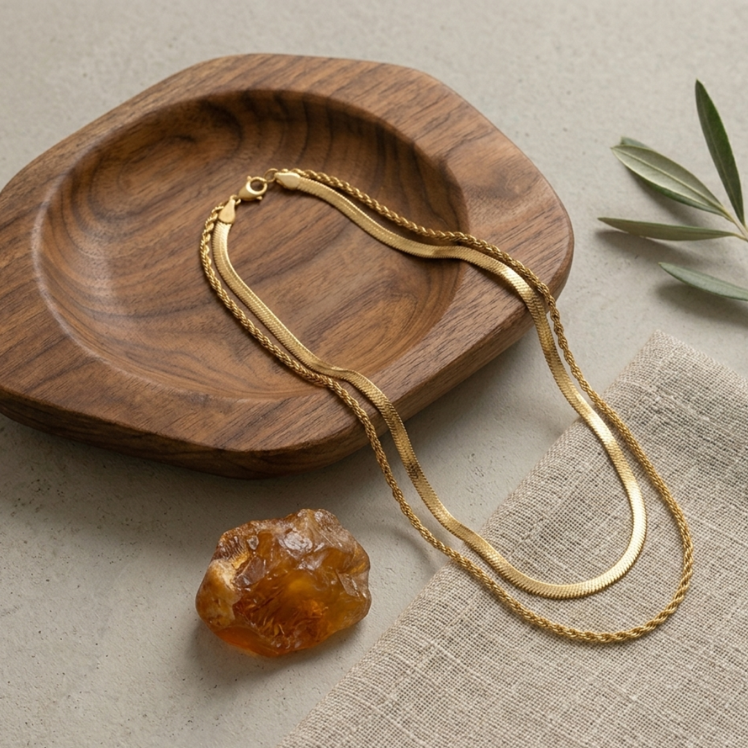 Melina Layered Necklace Set – 18K Gold Plated