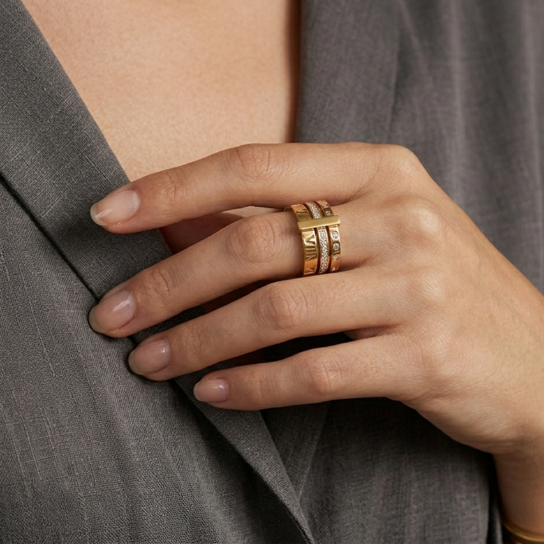 Luna Radiance Ring Gold Plated 18k