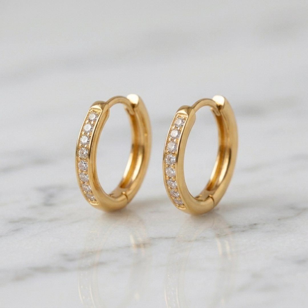Hoop Earrings 18K Gold Plated