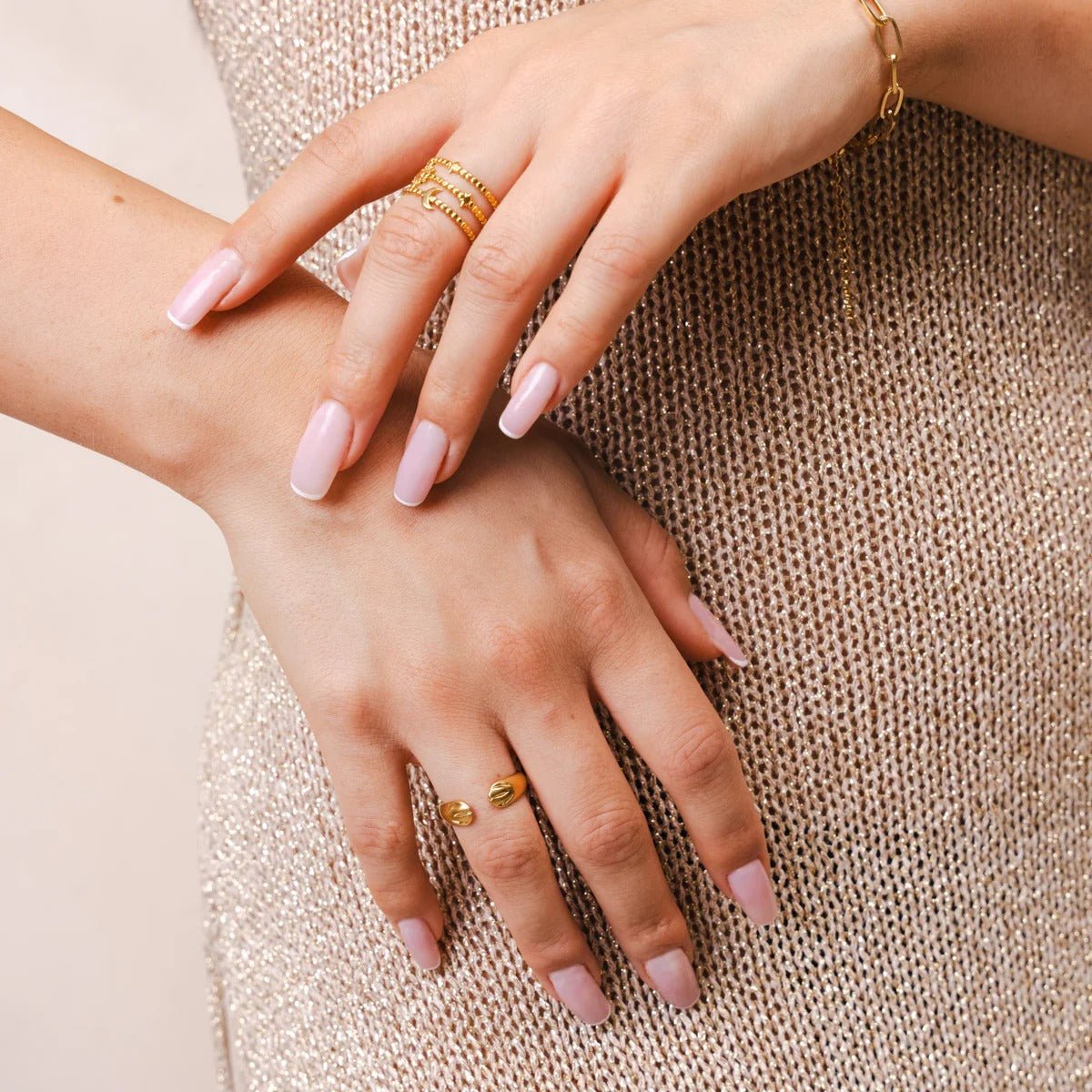 Adjustable Hug Ring 18K Gold Plated
