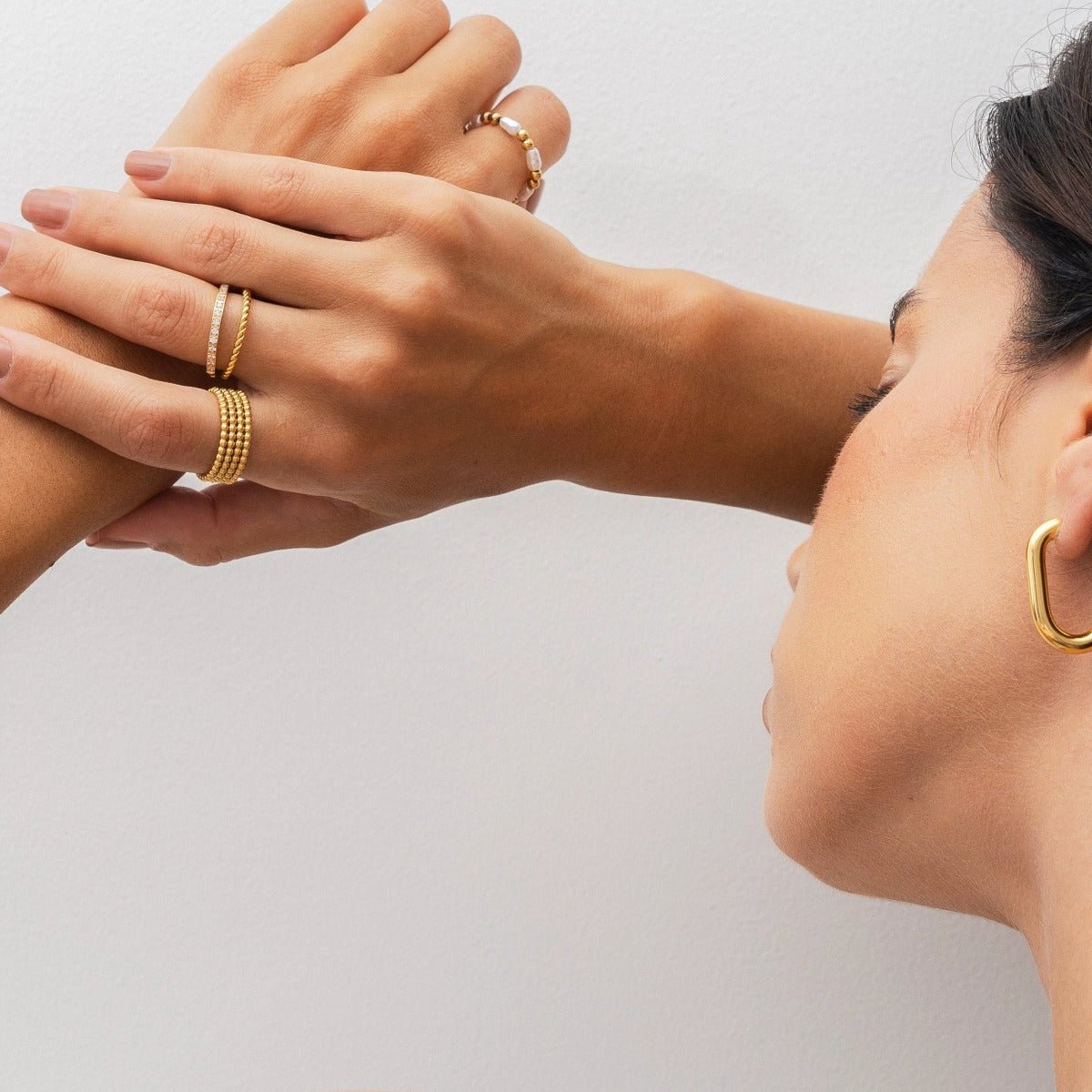 Ring Aurora Crystals 18K Gold Plated