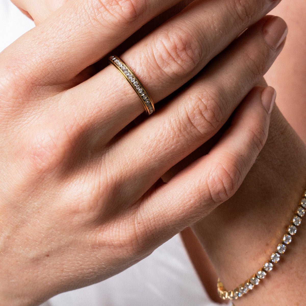 Ring Brilliant Rotating 18K Gold Plated