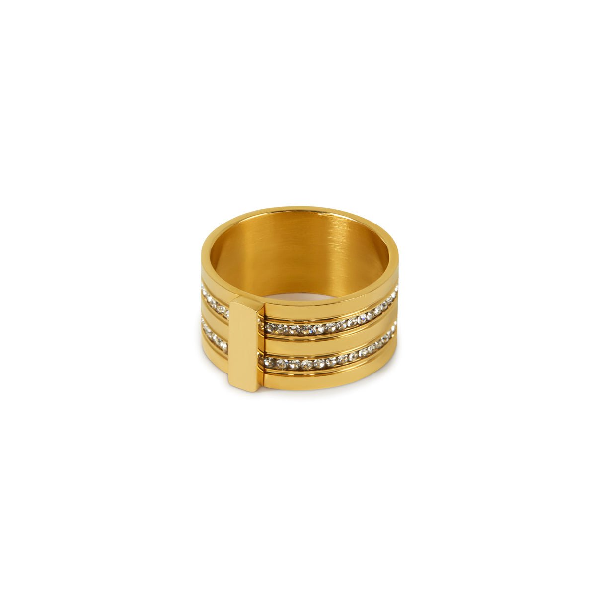 Ring Caviar Stack 18K Gold Plated