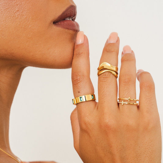 Cross Set 18K Gold Plated