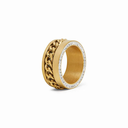 Ring Links Zirconia 18K Gold Plated