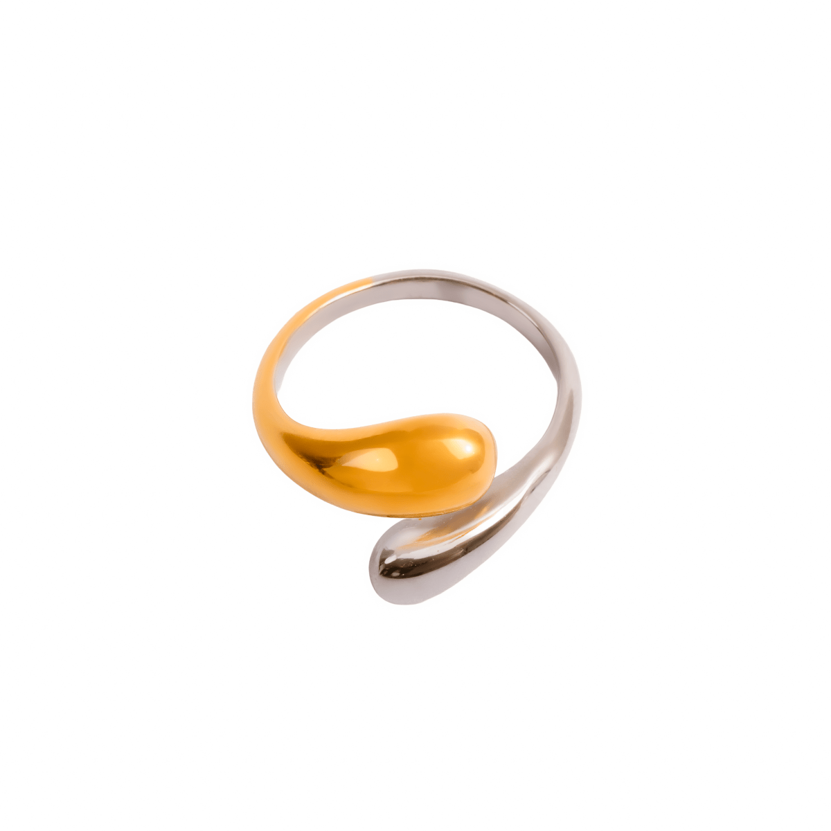 Ring Gota Adjustable with Mixed Gold and Silver Finish