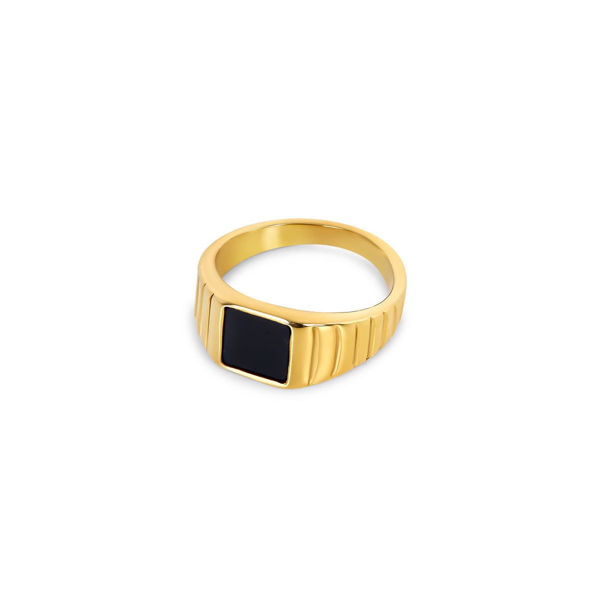 Ring Noir 18K Gold Plated