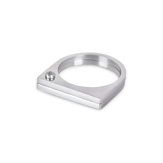 Flat Ring Screw - Silver