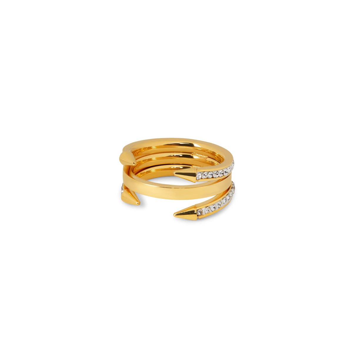 Ring Nail Tips 18K Gold Plated