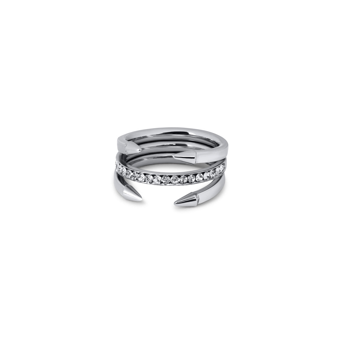 Ring Nail Tips - Silver