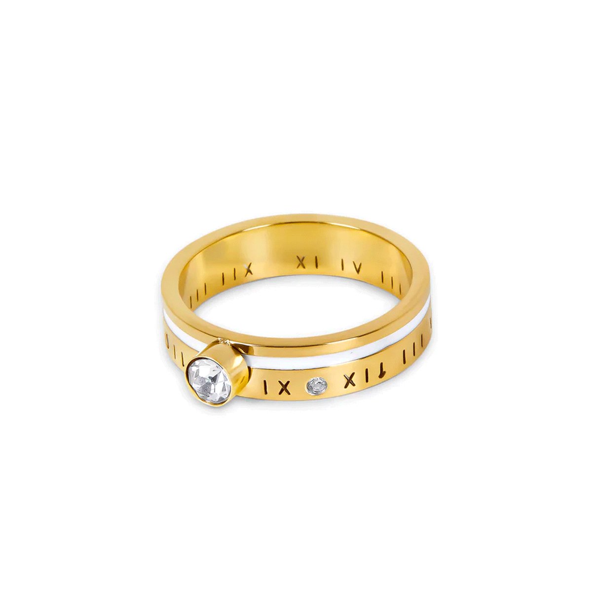 Ring Rainha Crystal Stone 18K Gold Plated