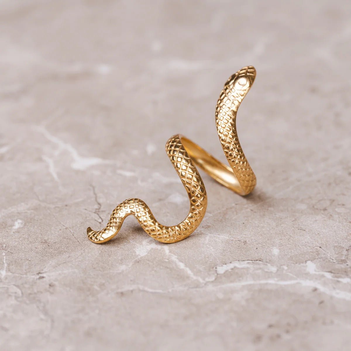 Ring Serpent Adjustable 18K Gold Plated