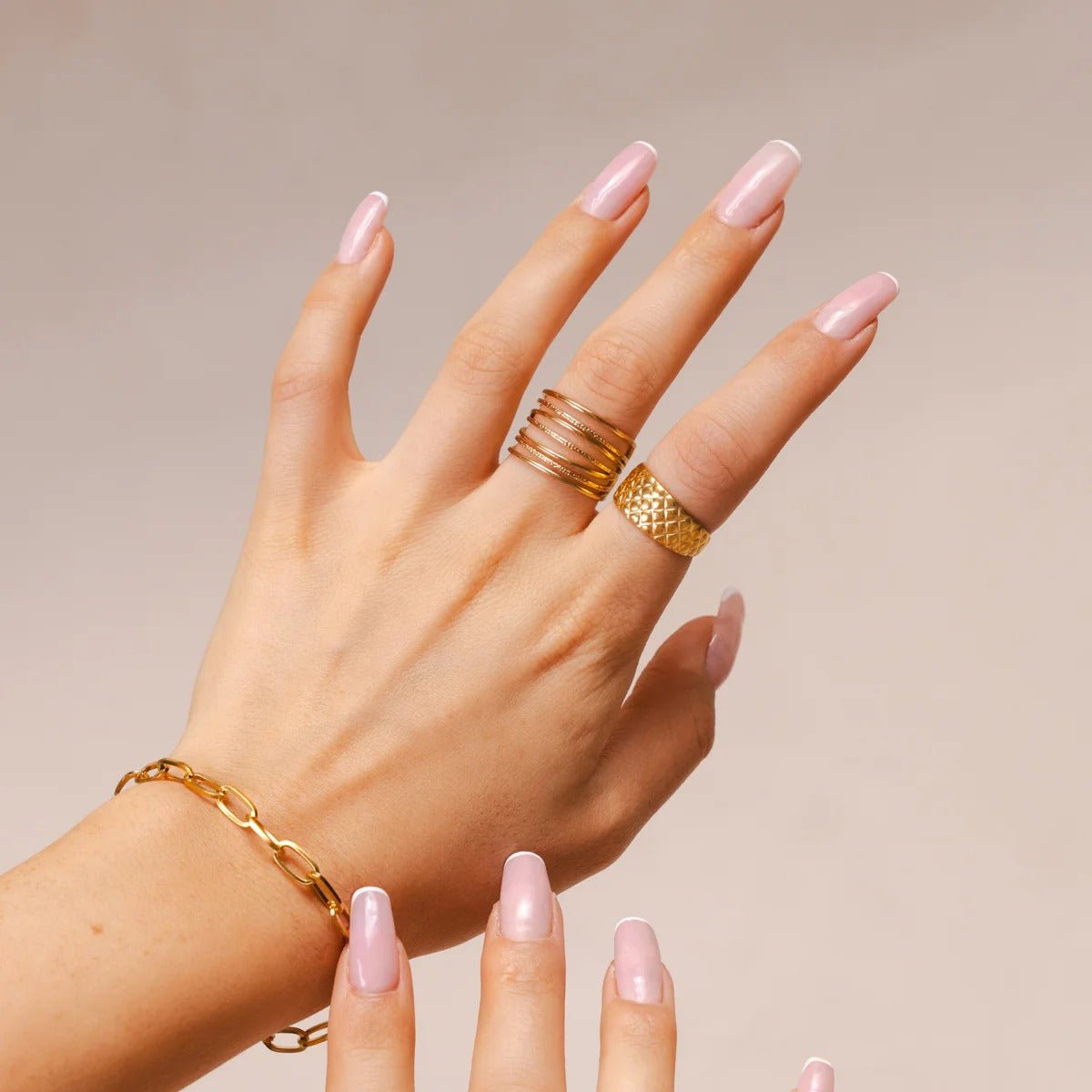 Luxurious Woven Ring Adjustable 18K Gold Plated