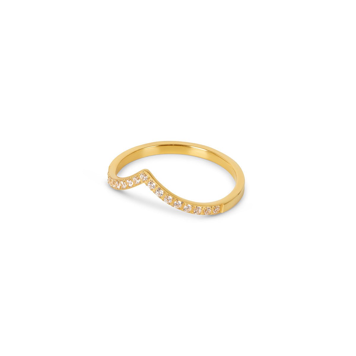 Ring Trinity Zirconia 18K Gold Plated