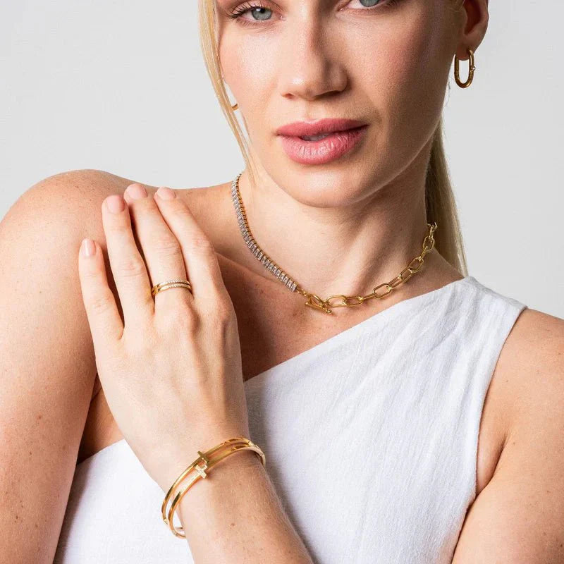 Cross Bracelet 18K Gold Plated