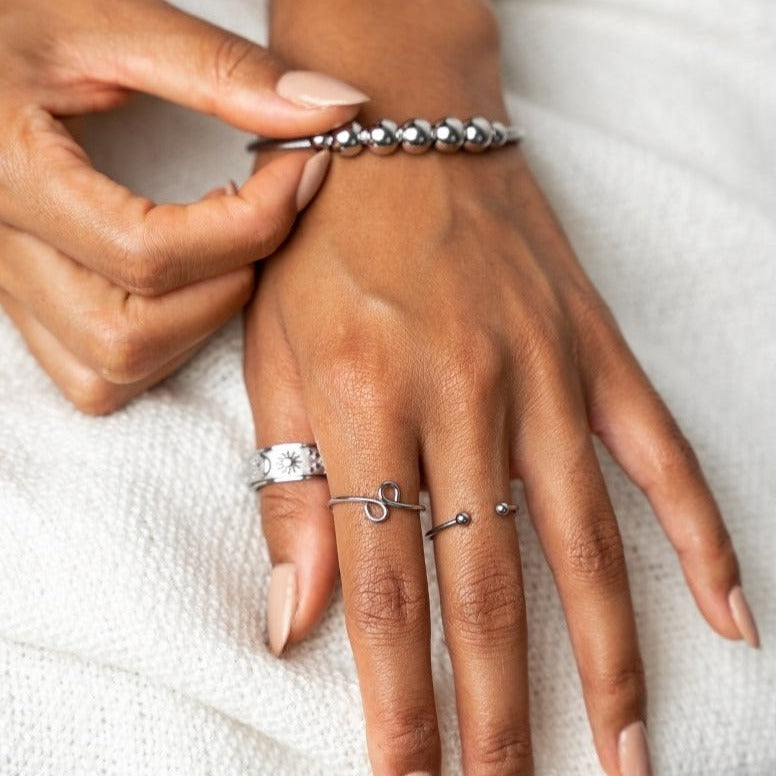 Adjustable Spheres Anti-stress Bracelet - Silver