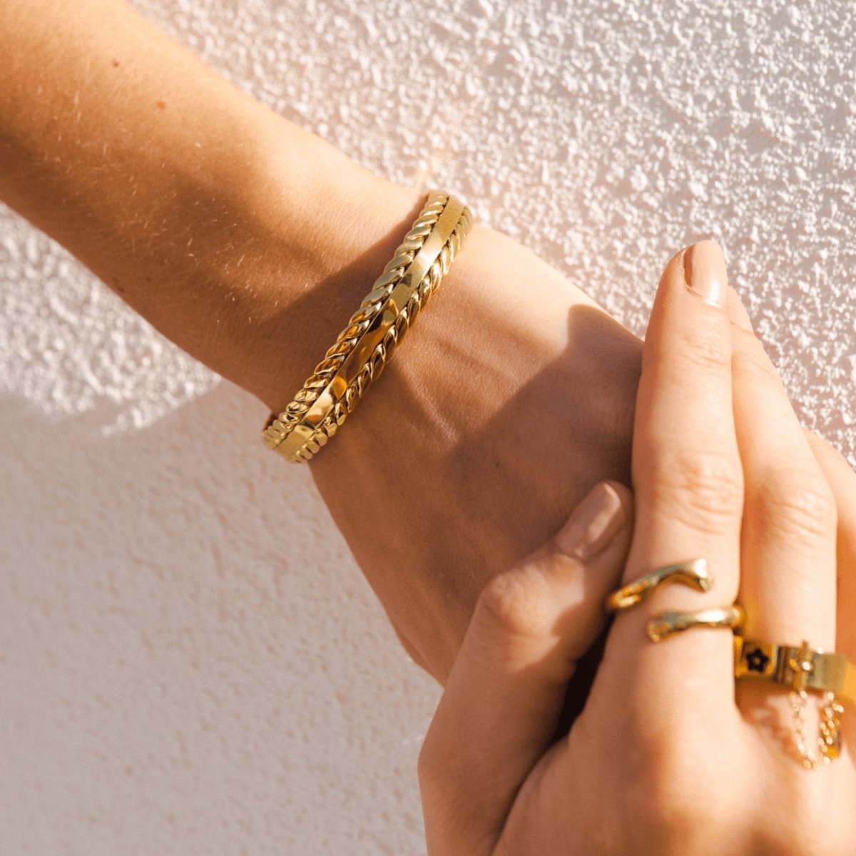 Leaves Gold Bracelet 18K Gold Plated