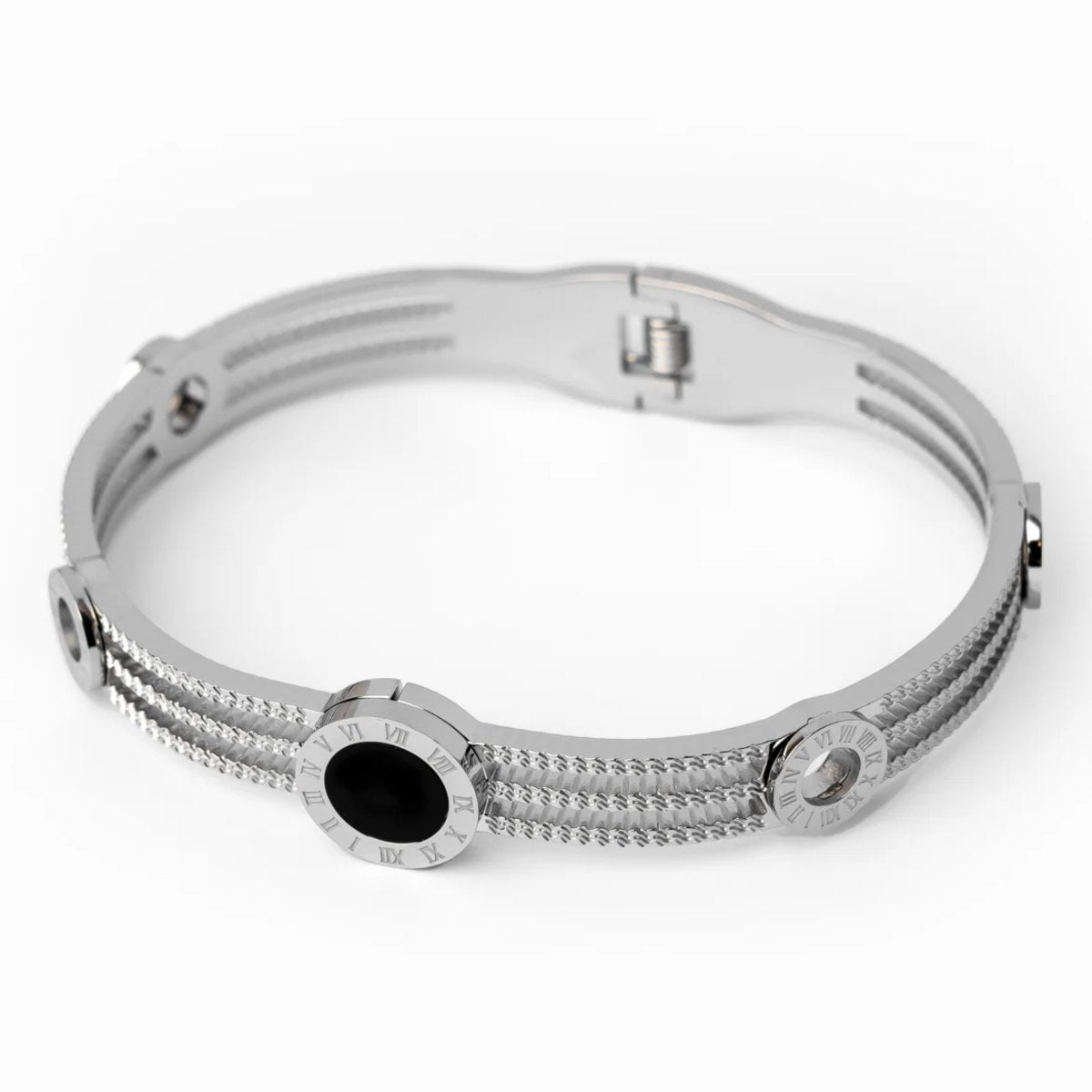 Triple Onyx Bracelet 18K Gold Plated