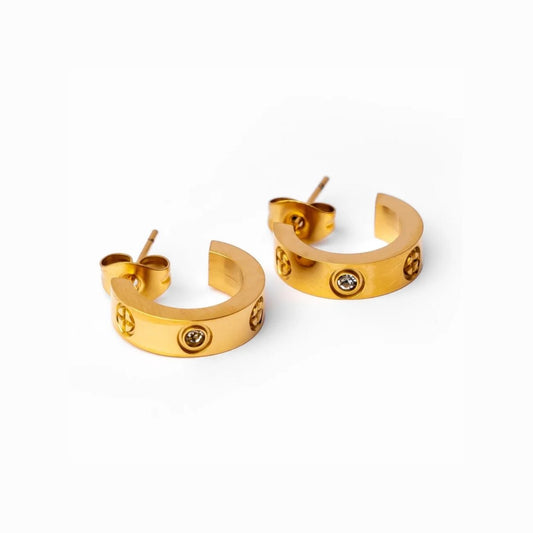 Classic Inspiration Hoop Earring 18K Gold Plated