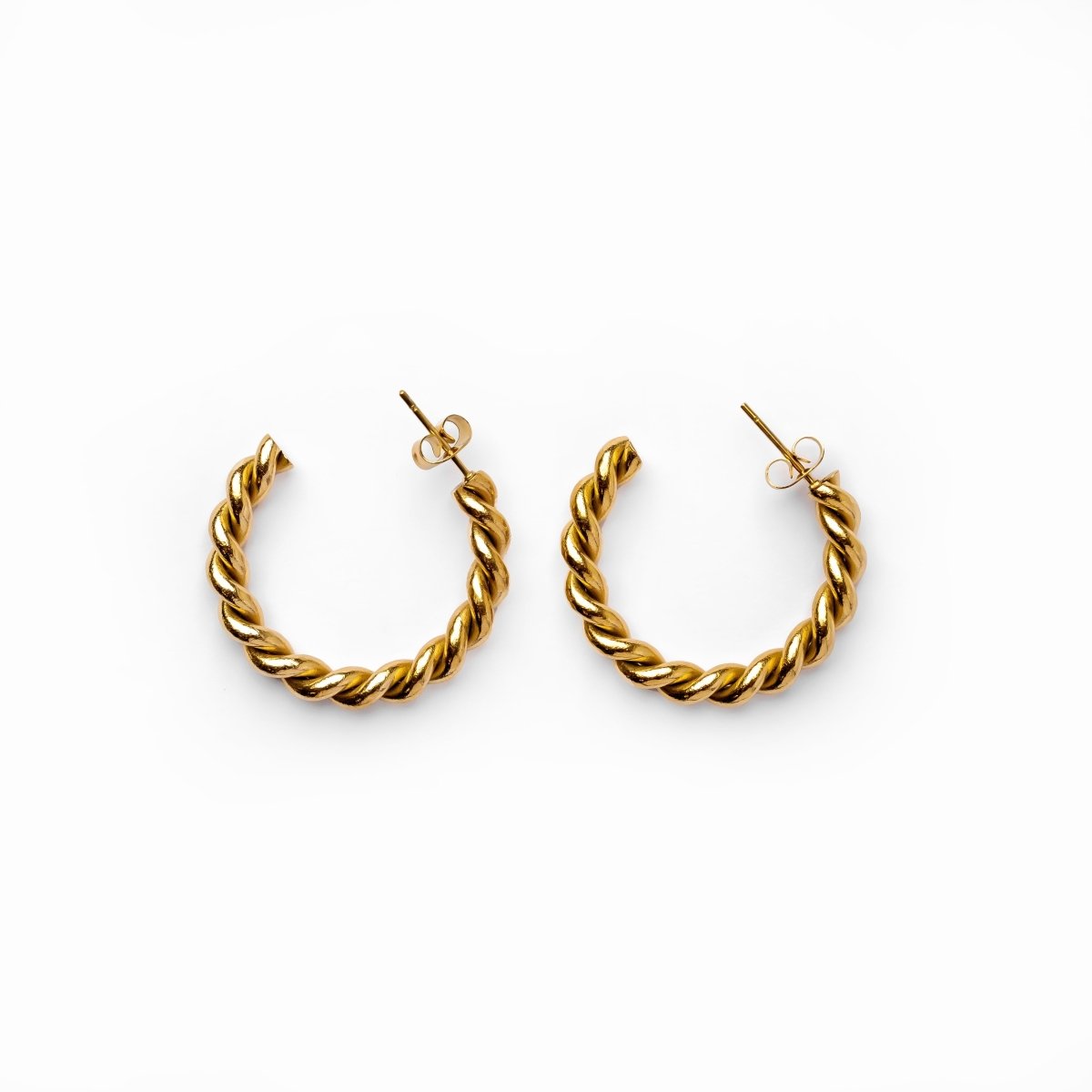 Twist Hoop Earring 18K Gold Plated