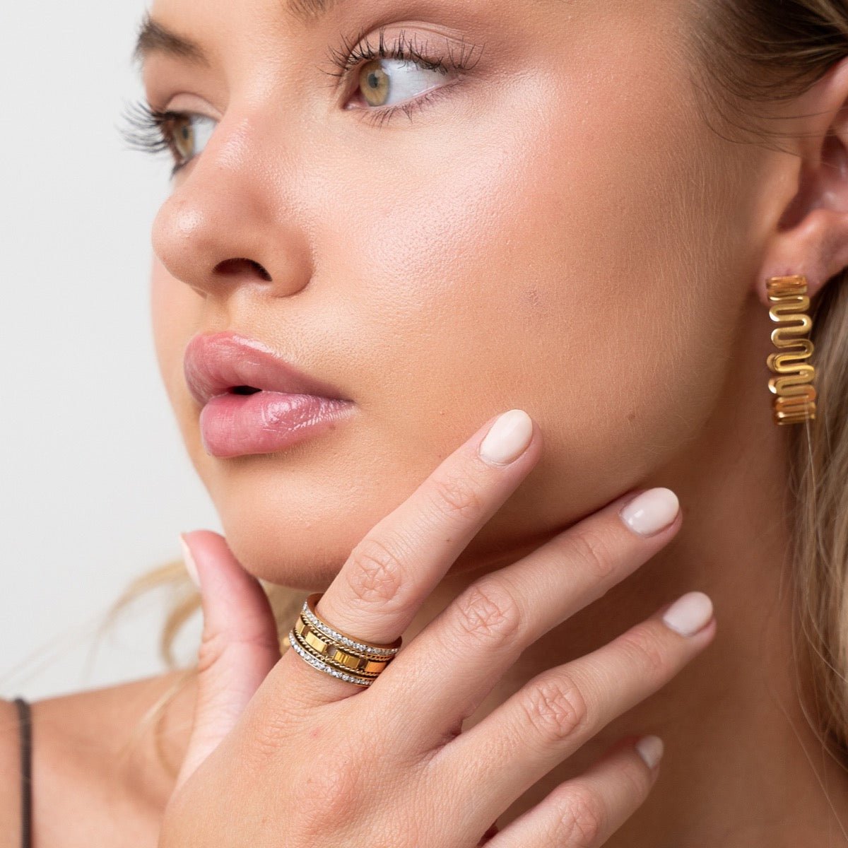 Zig Zag Earring 18K Gold Plated