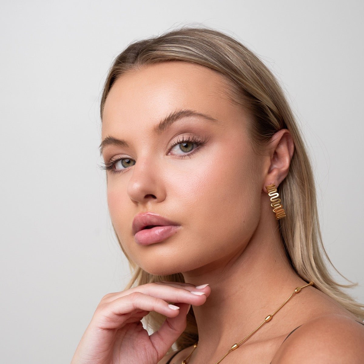 Zig Zag Earring 18K Gold Plated