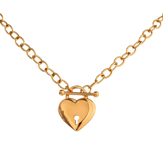 Eternal Love Heart Necklace 18K Gold Plated