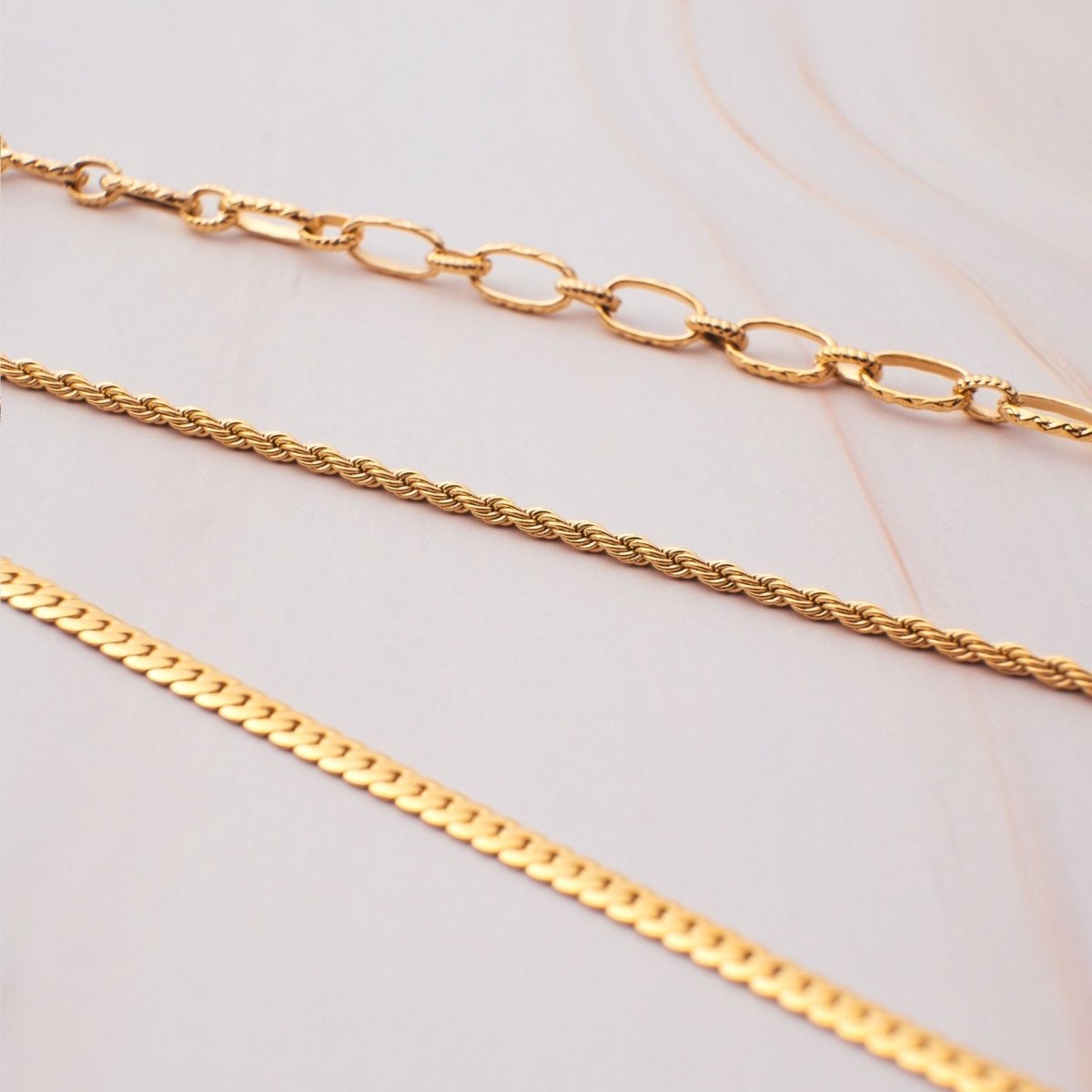 Necklace 2mm Fine Baiano Chain 18K Gold Plated
