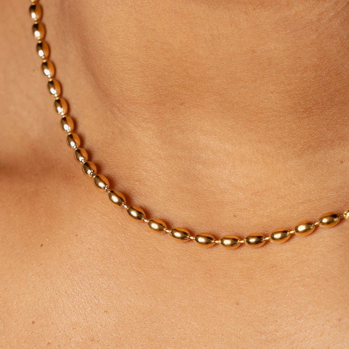 Necklace Chain Spheres 18K Gold Plated