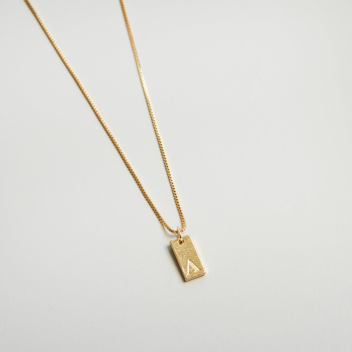 Necklace Letter Initial Minimal 18K Gold Plated