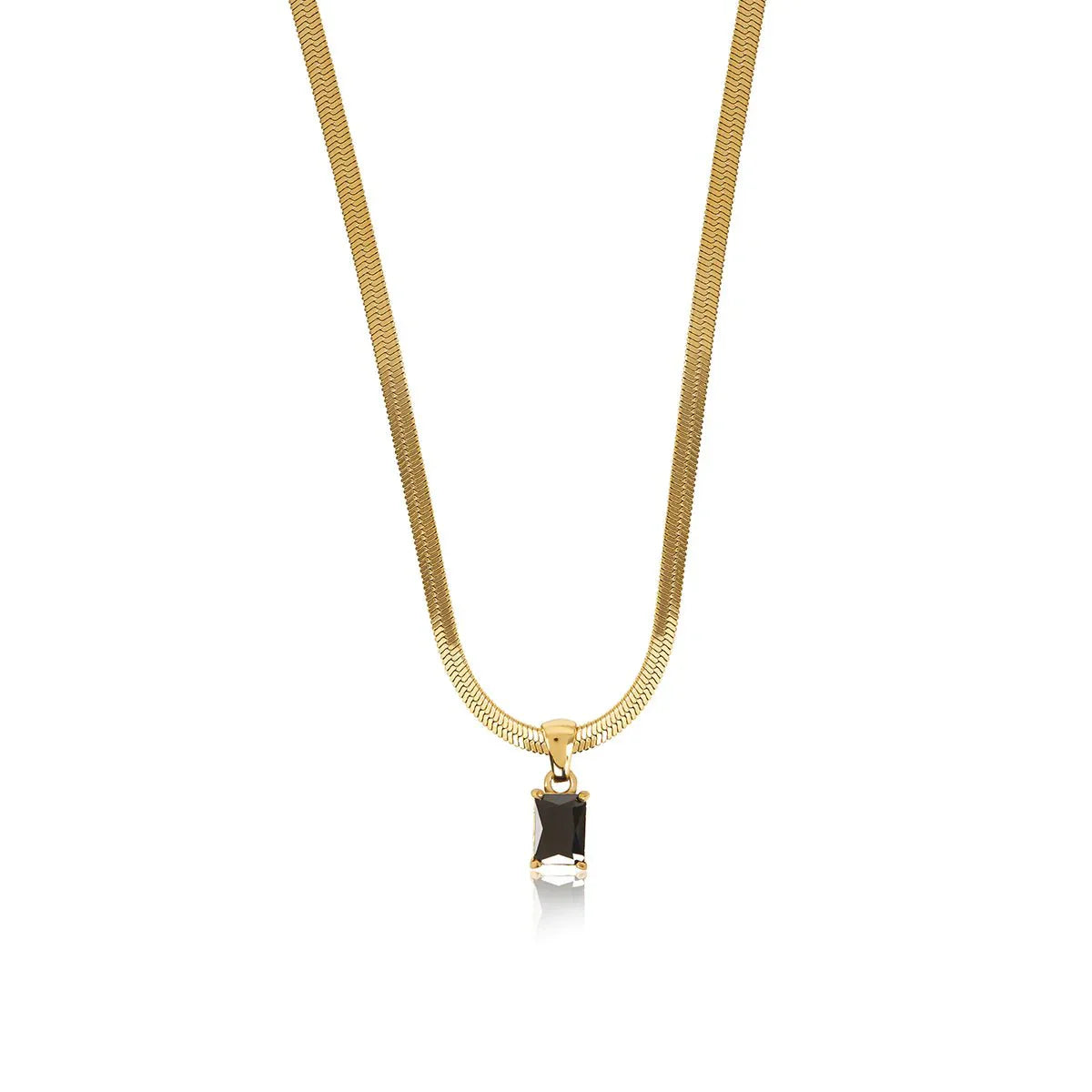 Necklace Riviera Pendant Mesh 18K Gold Plated