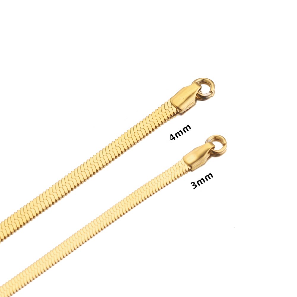 Necklace Gold Snake Mesh 18K Gold Plated