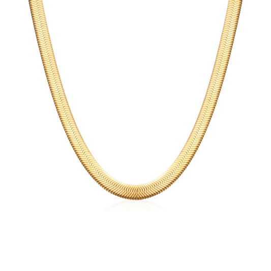 Necklace Gold Snake Mesh 18K Gold Plated