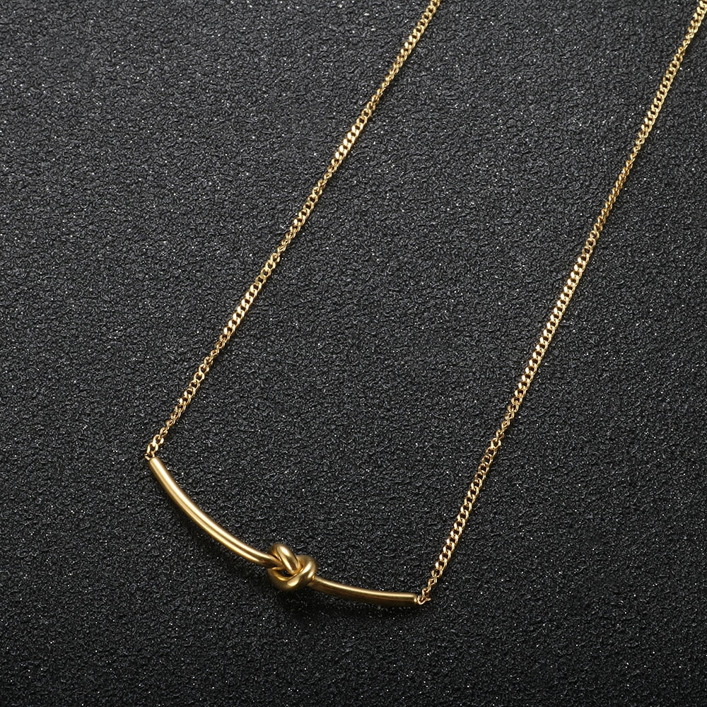 Necklace Knot 18K Gold Plated