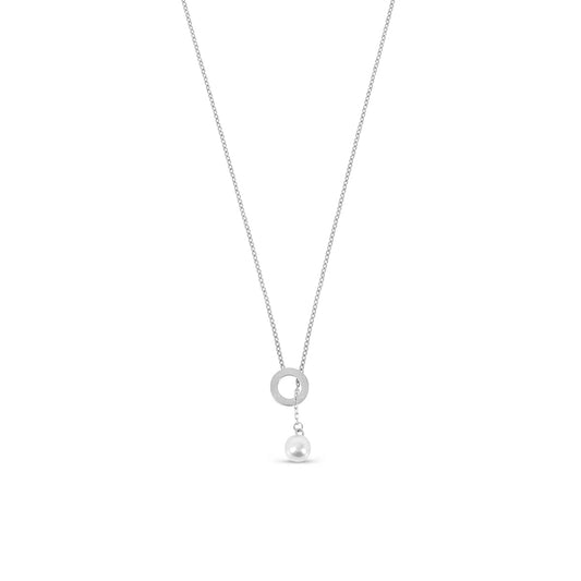 Sicily Pearl Necklace - Silver