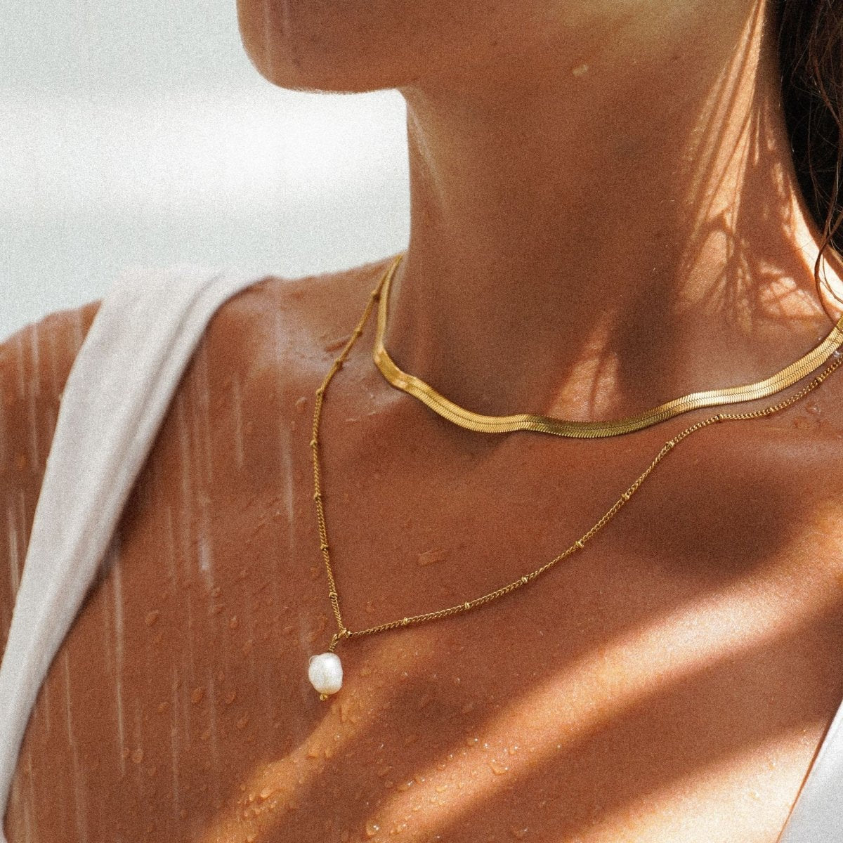 Shine Double Necklace Mix 18K Gold Plated