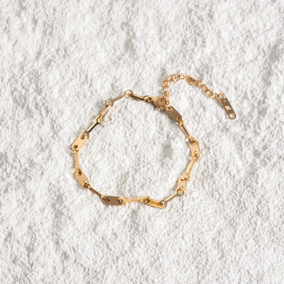 Bracelet Chain Links Tablet 18K Gold Plated