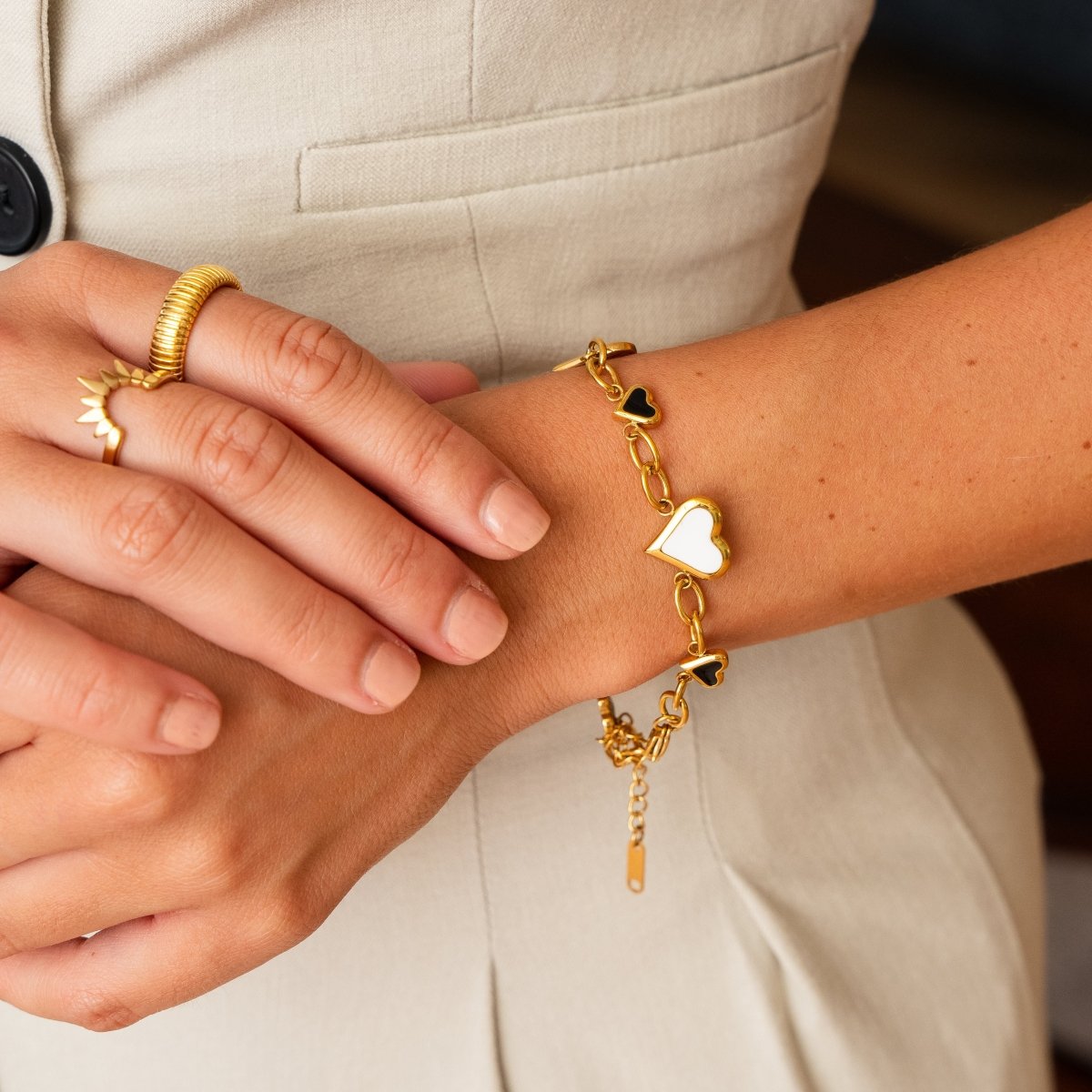 Monochromatic Love Glow Bracelet 18K Gold Plated